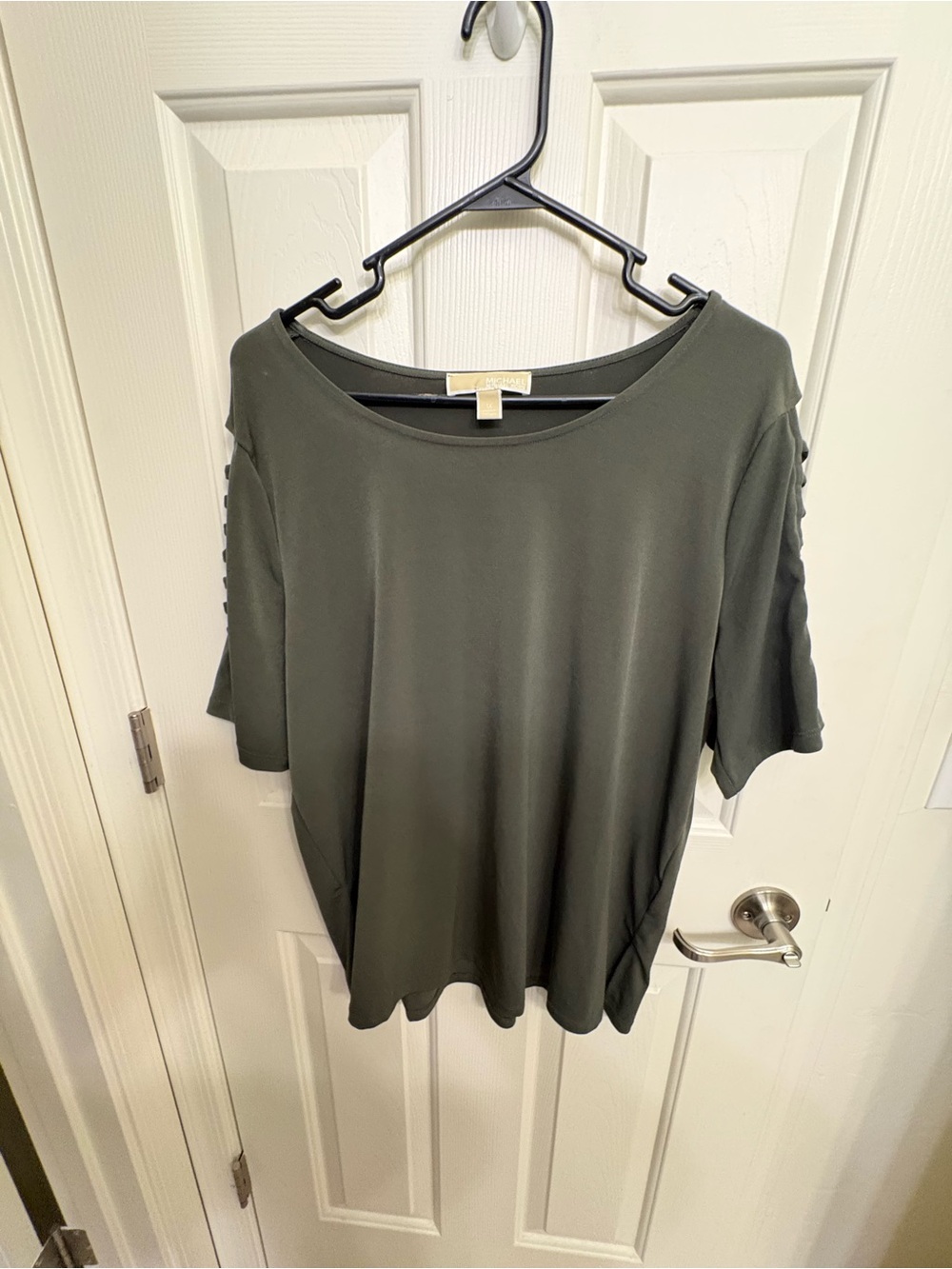 1X-Michael Kors Olive Green Short Sleeve Top